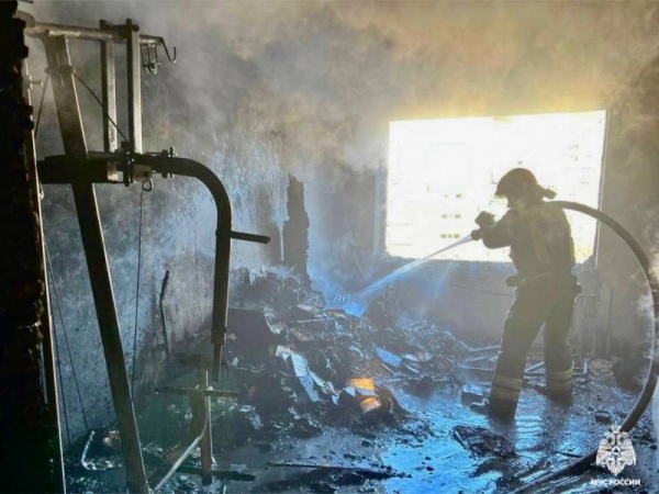 В Первомайском округе Мурманска произошёл пожар